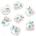 Tiny Floral Teacup Enamel Metal Charms, 10 Designs view 9