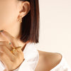 Gold Rectangle Hoops