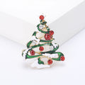 Enamel Christmas Tree Brooch In 2 Color Variants For Jackets and Scarves view 2