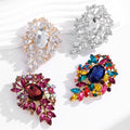 Flower Crystal Eleven Designs Metal Brooch Pin for Jackets and Lapels view 4