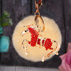 Red-Horse Beige-Pompom