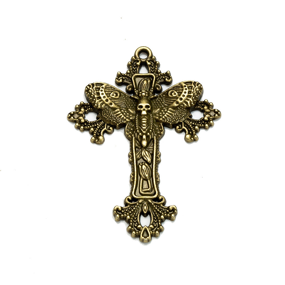 51x37mm Gothic Vine Cross Alloy Charm Pendant