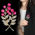 Gold Tone Money Tree Crystal Metal Brooch Pin 3 x 5.2 cm view 4