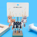 Gold-Tone Hook Cat Drop Earrings, 3-Pair Sets in 4 Styles view 3
