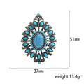 Baroque Cabochon Brooch Oval Stone Antique Metal Pin view 5