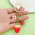 Strawberry, Cherry and Lemon Charm Keychains Featuring Red Strawberry Across 43 Variations view 3