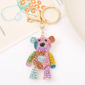 Rhinestone Bear Keychain Multicolor Crystal Teddy Bag Charm view 7