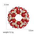 Pearl and Crystal Floral Wreath Brooch in Four Colorways view 5