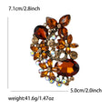 Oversized Floral Crystal Swirl Brooch in Seven Colorways view 12