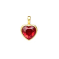 Gold Tone Chain Necklaces With Colorful Heart Birthstone Pendants view 5