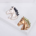 Horse Head Brooch A Sculpted Horse Head Crystal Accent Pin view 1