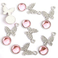 Polished Gold Silver Butterfly Alloy Charms in 18 Styles view 9