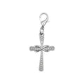 Rhinestone Infinity Cross Lobster Clasp Charm Gold Silver view 6