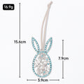 Rhinestone Rabbit Head Christmas Hangers Floral Cutout 2 Colors view 3