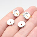 11x11x2.1mm 0.82g Antique Silver Zinc Alloy Round Disc Spacer Beads for European Style Jewelry Making