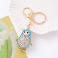Rhinestone Penguin Keychain Gold Clasp Red Pink Blue Options view 7