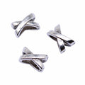 Crossed Band X Large Hole Bead in 4 Metal Finishes for Jewelry Making view 3