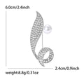 Crystal Musical Note Brooch Pearl Rose Gold or Silver view 7
