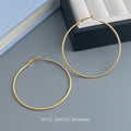 Textured Round Hoop Earrings In Gold Silver And Four Sizes view 4