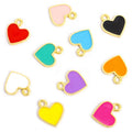 Colorful Sideways Heart Enamel Charm Collection for Jewelry Making view 5