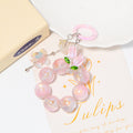 Tulip Bead Charm Keychain Phone Strap Four Pastel Colors view 8