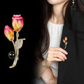 Tulip Enamel Metal Brooch Pin for Jackets and Lapels view 4