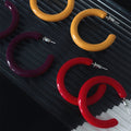 Colorful Chunky Open Hoop Stud Earrings Fashion Jewelry for Women view 4