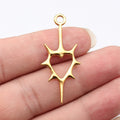 Spiked Open Heart Metal Pendant in Four Polished Finishes view 7