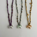 Braided Cord Zebra Pendant Necklaces in Two Colors view 4