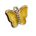 Enamel Alloy Rhinestone Butterfly Charm Pendant Seven Colors view 5