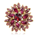 Red Flower Crystal Eight Designs Metal Brooch Pin for Jackets and Lapels view 10