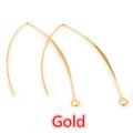 Long V Shaped Earring Hook Wires in Mixed Metal Finishes view 3