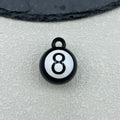 Glossy Resin Number 8 Ball Charm Pendant Three Sizes view 6