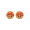 Orange Face Studs