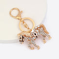 Rhinestone Horse Keychain Gold Tone Metal Charm 2 Styles view 1