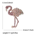 Crystal Flamingo Brooch in Pink and Multicolor Lapel Pin view 5