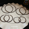 Crystal Pavé Oversized Hoop Earrings in Gold and Silver view 2