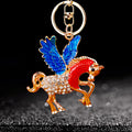 Crystal Winged Dragon Horse Keychains in Three Colors plus Assorted view 7