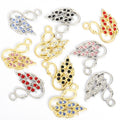 Rhinestone Swan Charms in Gold and Silver Tones, Five Colors view 5