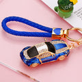 Jeweled Sports Car Keychains with Braided and Bare Wrist Loops view 1