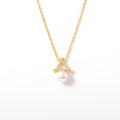 Triangle Rhinestone Pearl Pendant And Herringbone Necklace view 5