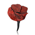 Acrylic Enamel Rose Brooch Black Center Seven Colors view 5