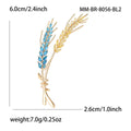 Wheat Stalk Brooch In 4 Styles With Polished Metal Details view 6