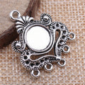 Ornate Round Cabochon Connector Settings With Five Loops view 2