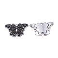 Ornate Butterfly Charm In Antique Silver For Jewelry Making view 4