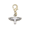 Winged Enamel Cross Lobster Clasp Charms in Five Colors view 6