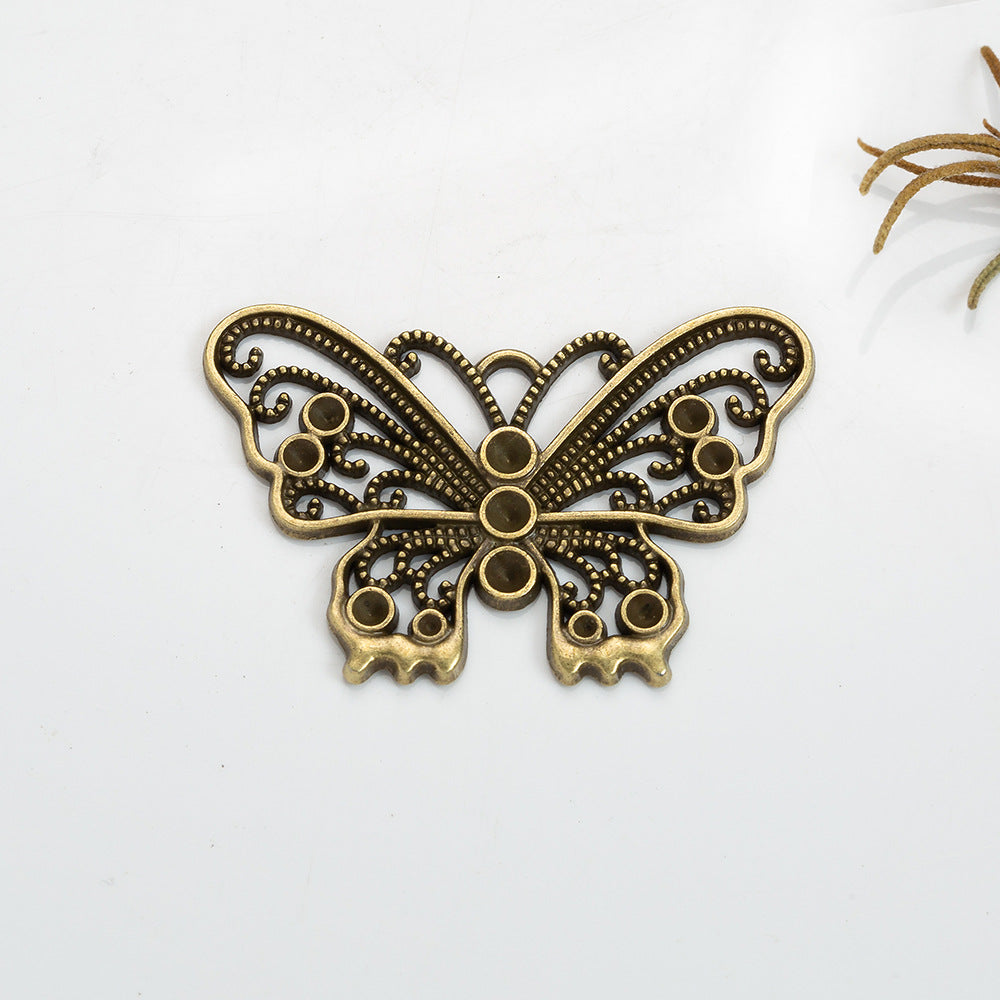 42x28mm Alloy Butterfly Charm Pendant for Necklace DIY