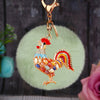 Light-Green-Pom Crystal-Rooster