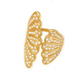 Crystal Peacock Fan Open Ring in Gold and Silver Tone view 5