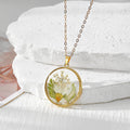 Round Resin Dried Flower Pendant Necklaces 8 Colors view 10